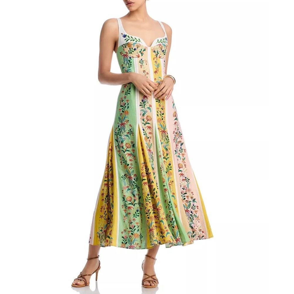 Farm Rio Delicate Floral Striped Maxi Dress - Viral Dress